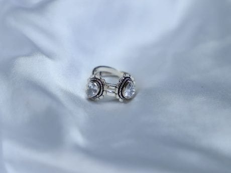 925 Silver Semi-Precious Cz Stone Toe Ring