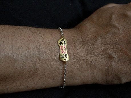 925 Sterling silver Happy Rakhi Gold-plated bracelet