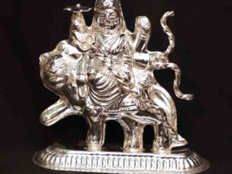 Divine Form Durga Ma Silver Statue