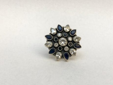 Sapphire Radiance Adjustable Rings