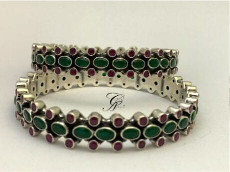Mystic Harmony Gemstone Kada Bangle
