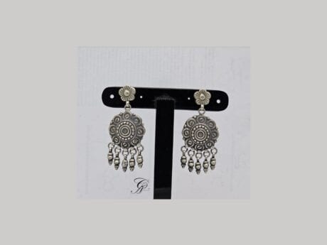 Floral Symphony Antique Earrings in 925 silver