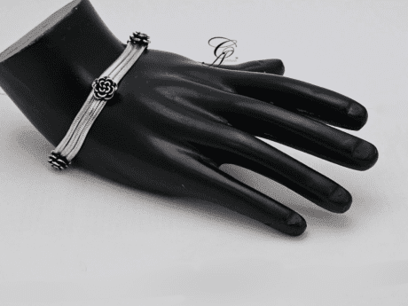 Rosaline Chain Antique Silver Bracelet in 925 Silver