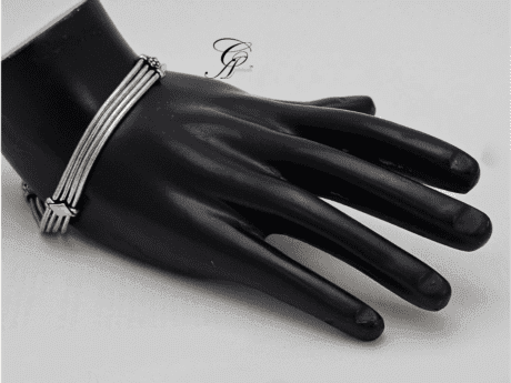 Blossom Chain Antique Silver Bracelet in 925 Silver