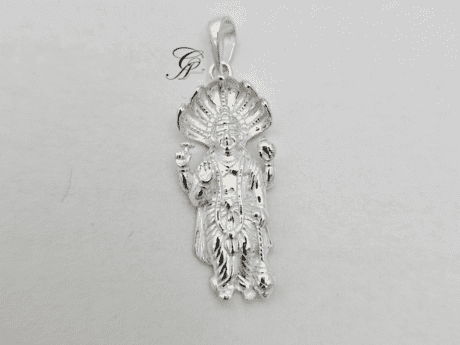 Vishnu Avatar Solid Silver Pendant in 925 Silver