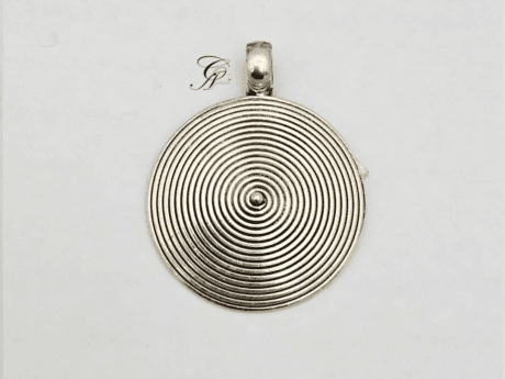 Spiral Whirl Antique Silver Pendant in 925 Silver