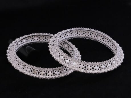 Radiant Jali Work Kada Bangle in 925 Silver
