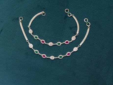 Radiant Harmony Oval CZ Payal in 925 silver