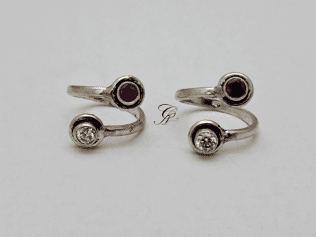 Ruby Radiance Adjustable Toe Ring in 925 Silver