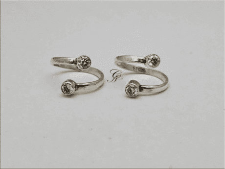 Celestial Spark Adjustable Toe Ring in 925 Silver