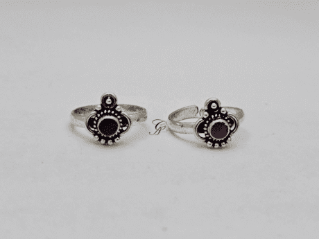 Pink Ruby Glow Sterling Silver Adjustable Toe Ring in 925 Silver