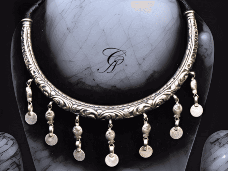 Haslee Fish & Circle Charm Necklace in 925 Silver