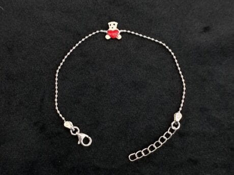 925 Silver Teddy Love Rakhi for Kids