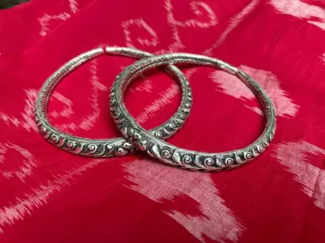 Elegant Bud Design Leg Kada Payal in 925 Silver