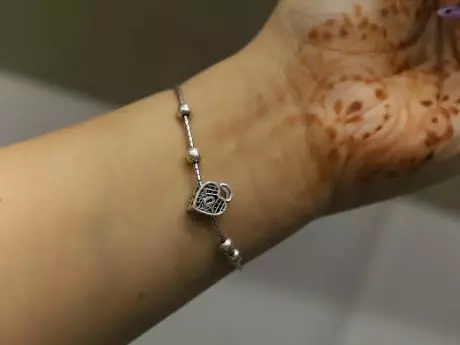 925 pure silver bead and charm adjustable bracelet lumba