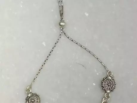 925 pure silver bead and charm adjustable bracelet lumba