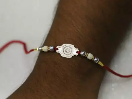 925 Silver Captain America engraved Rakhi
