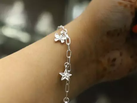 925 Sterling Silver Charms Chain Bracelet