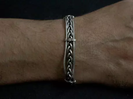925 Sterling Silver antique rakhi bracelet gift