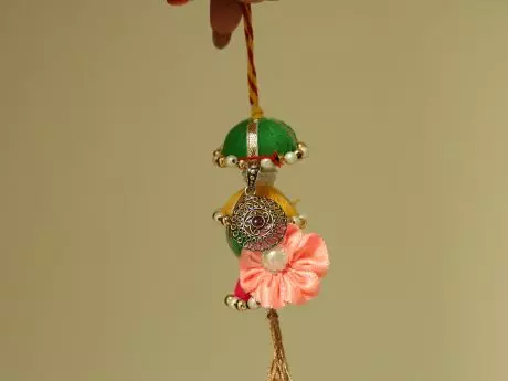 Handcrafted Lumba with attached 925 silver pendant gift for bhabhi
