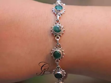 Emerald Enigma Adjustable Onyx Bracelet