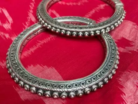 Dotted Delight Leg Kada Payal in 925 Silver