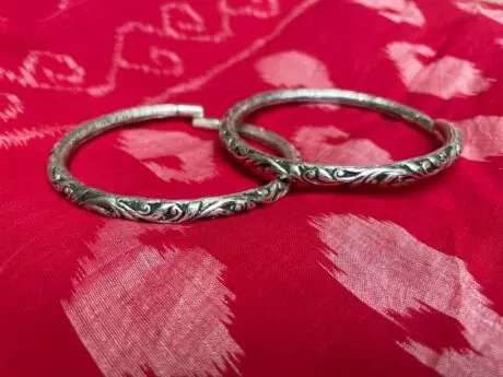 Blossoming Chitai Leg Kada Payal in 925 Silver