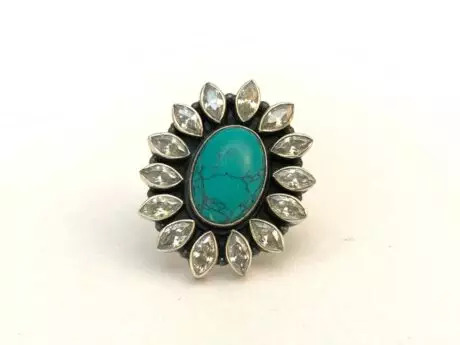 Turquoise Elegance Adjustable Rings