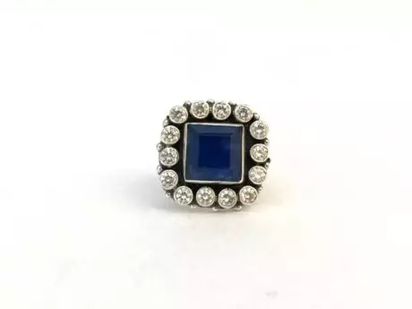 Sapphire Radiance Adjustable Rings