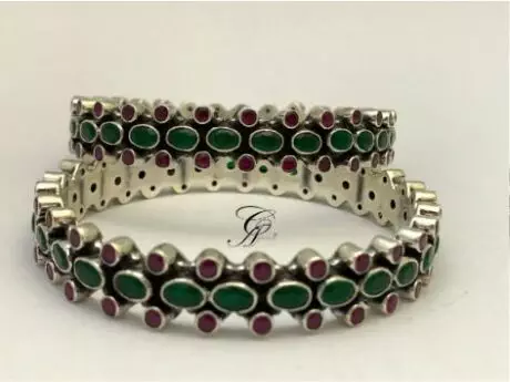 Mystic Harmony Gemstone Kada Bangle