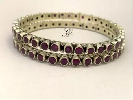 Radiant Rose Ruby Kada Bangle