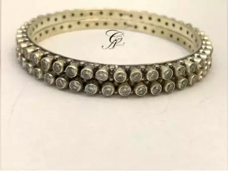 Celestial Circle CZ Kada Bangle