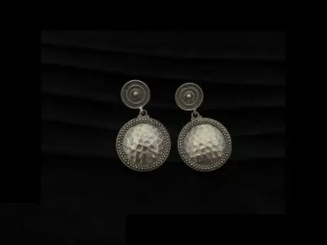 Celestial Harmony Circle Earrings in 925 silver