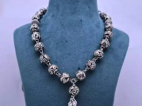 Chitai Elegance Beads Necklace in 925 Silver