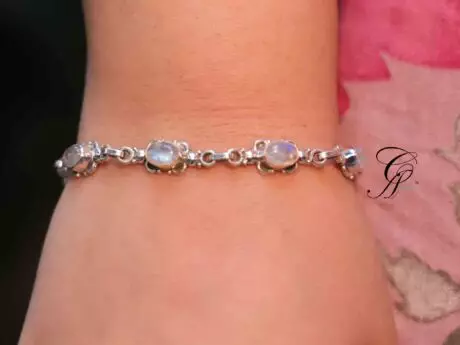 Lunar Glow Silver Bracelet in 925 Silver