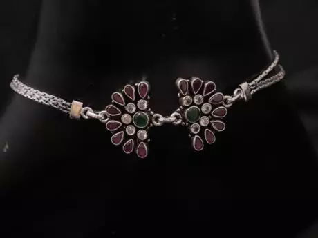 Kundan Harmony Ghungroo Payal in 925 silver