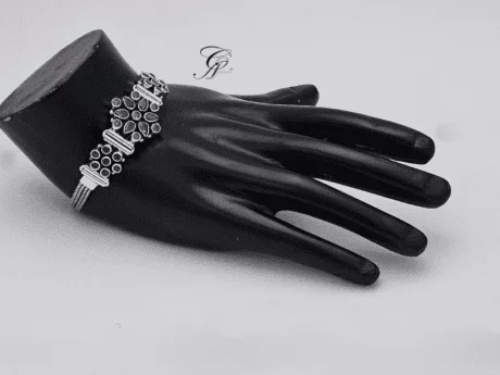 Ruby Radiance Silver Bracelet in 925 silver