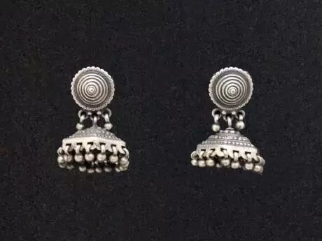 Heritage Charm Antique Jhumki in 925 Silver