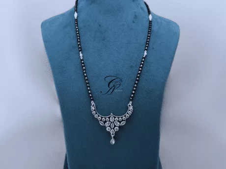 Celestial Bond Antique CZ Mangal sutra in 925 Silver