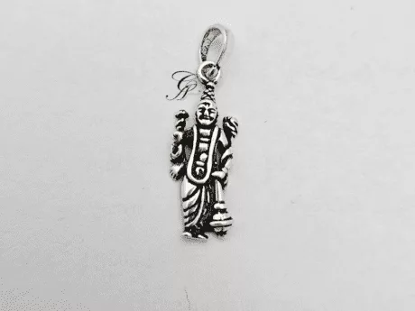 Shree Narayan Solid Silver Antique Pendant in 925 Silver