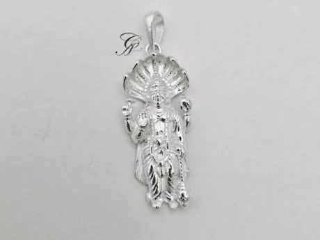Vishnu Avatar Solid Silver Pendant in 925 Silver