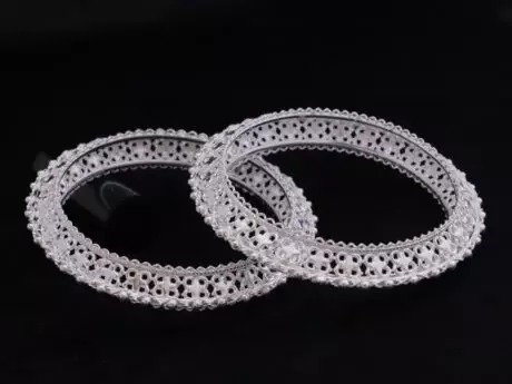 Radiant Jali Work Kada Bangle in 925 Silver