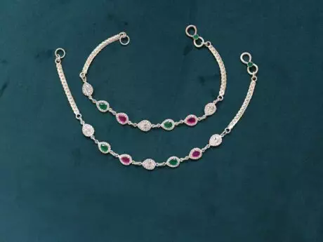 Radiant Harmony Oval CZ Payal in 925 silver