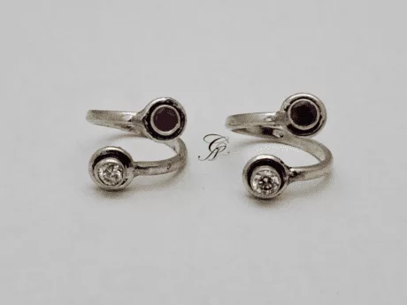 Ruby Radiance Adjustable Toe Ring in 925 Silver