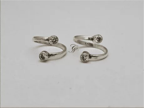 Celestial Spark Adjustable Toe Ring in 925 Silver
