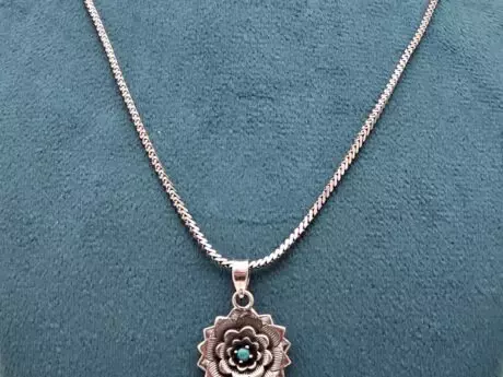 Turquoise Flower Jewelry Set in 925 Silver