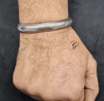 Serpent Link Sterling Silver Snake Chain Bracelet