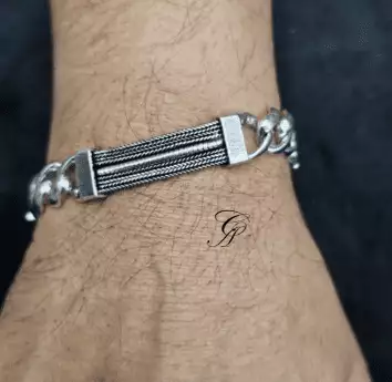 FoxSnakeCurb Sterling Silver Gents Bracelet in 925 Silver