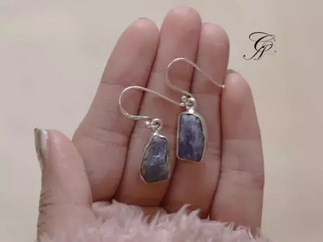 Blue Quartz Hook 92.5 Silver Earrings