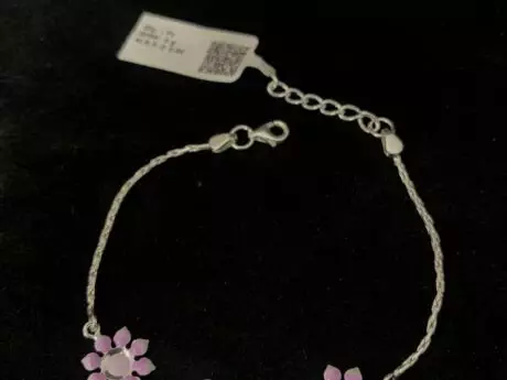 Floral Silver Rakhi Chain Bracelet